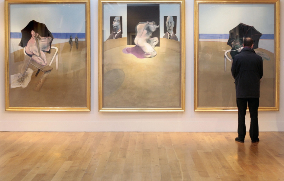 "Triptych 1974-1977" by Francis Bacon.