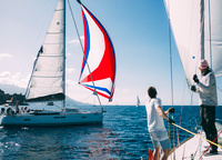 Yachtsmen have their own fashion - it's a sin not to show off your spinnaker if you get such a bright sail.