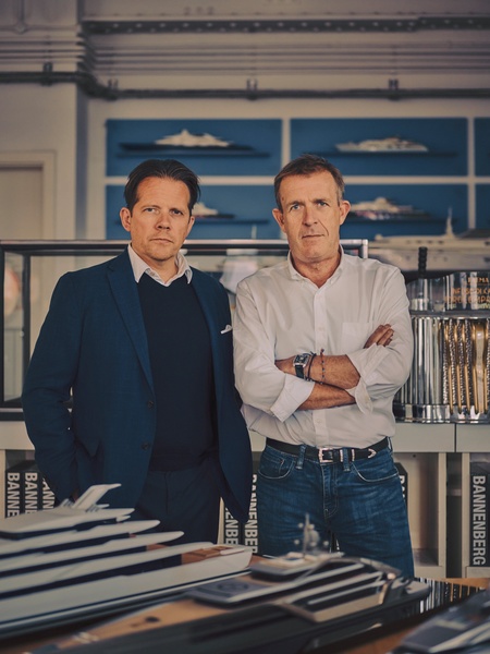 Dicky Bannenberg (right) and Simon Rowell (left) in their London studio.