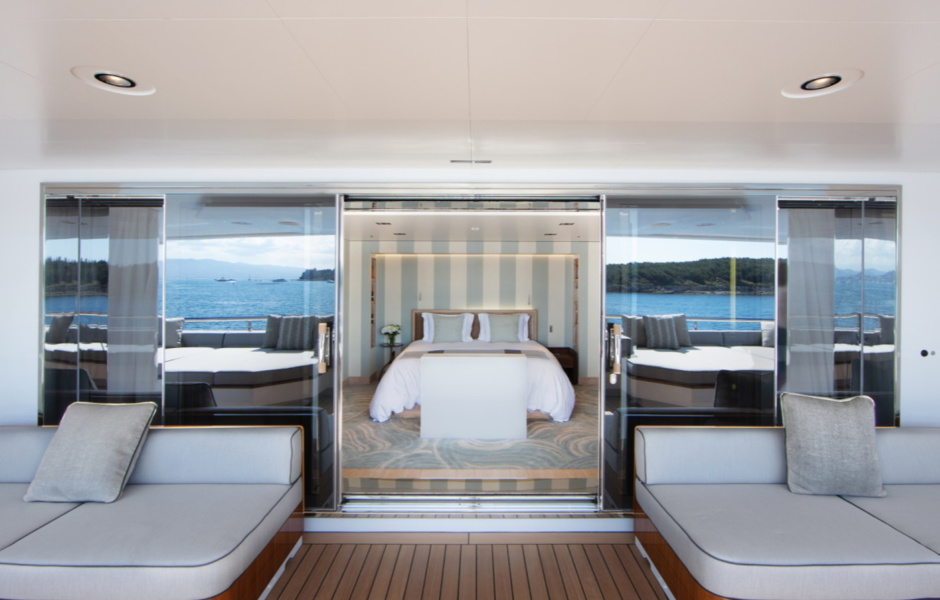 ViP with direct access to the aft deck lounge area