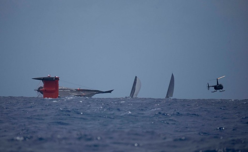 The crash of the Gunboat G4 at Les Voiles de St. Barth.