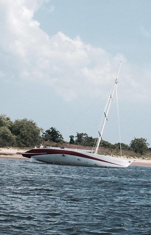 A mess on the beach.