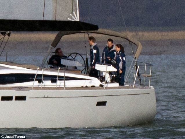 The paparazzi managed to catch the yachtsmen.