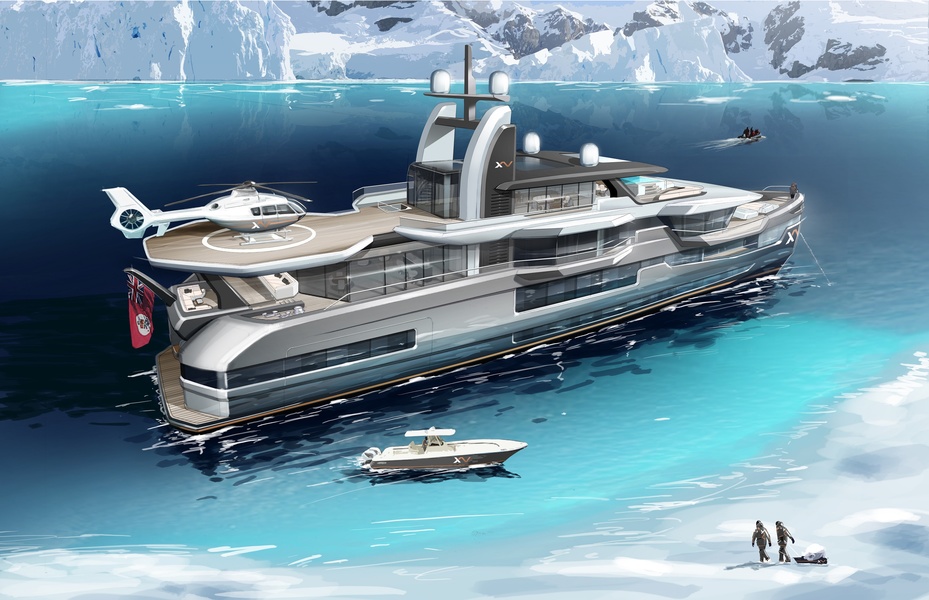 The first Heesen Explorer will be available in several colors.