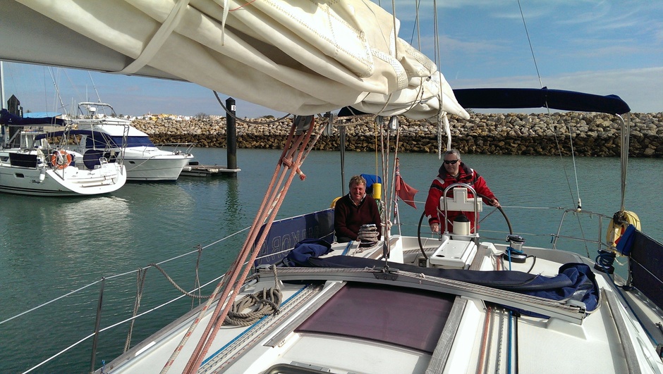 The instructor and another student in Gibraltar