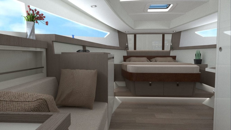 Fiart 43 Seawalker bow cabin