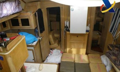 The entire living space of the boat was reserved for several tons of marijuana.