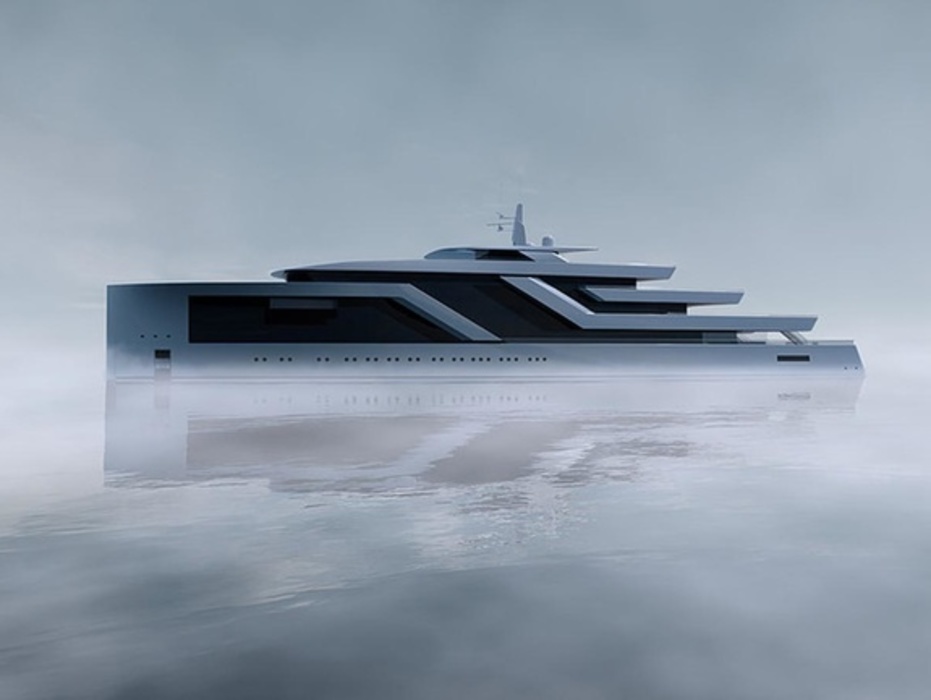 A graphic superyacht