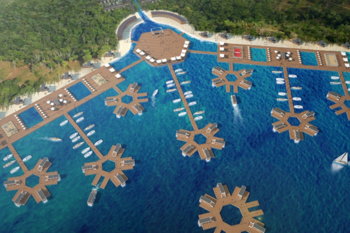 Behind the wheel of his own house.