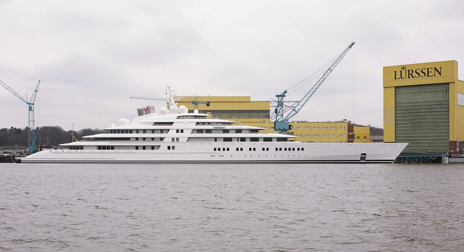 Will Lurssen give up the title of the shipyard that built the largest yacht in the world? The 180m Azzam was launched in 2013.