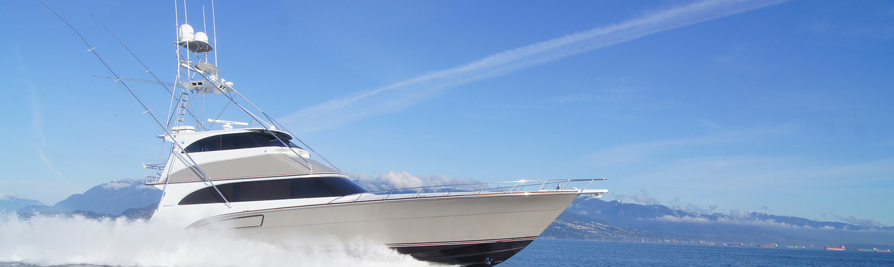 Comfortable yachts for trophy fishing in the open ocean with large cockpit areas and advanced navigation systems.