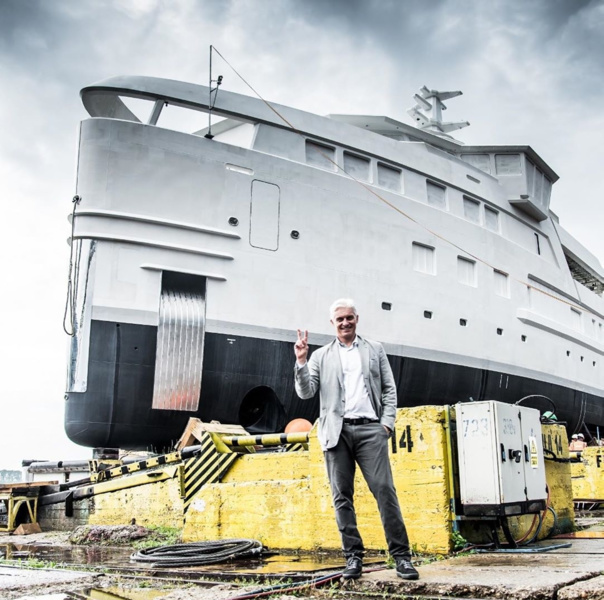 Oleg Tinkov personally attended the launch of his megayacht La Datcha in July. Photo: instagram.com/olegtinkov 