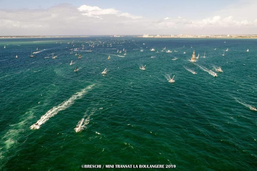 Fleet Mini Transat La Boulangère during the prologue race on September 22.