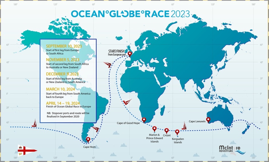 Маршрут Ocean Globe Race 2023