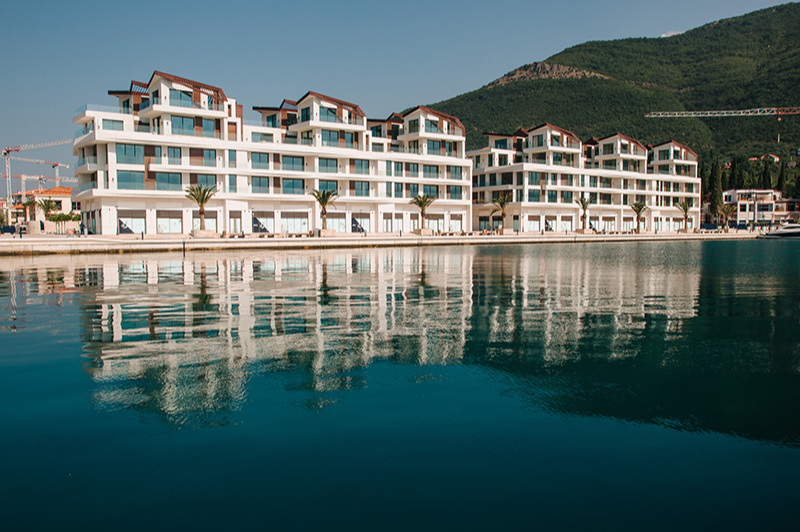 View of the resort from the water