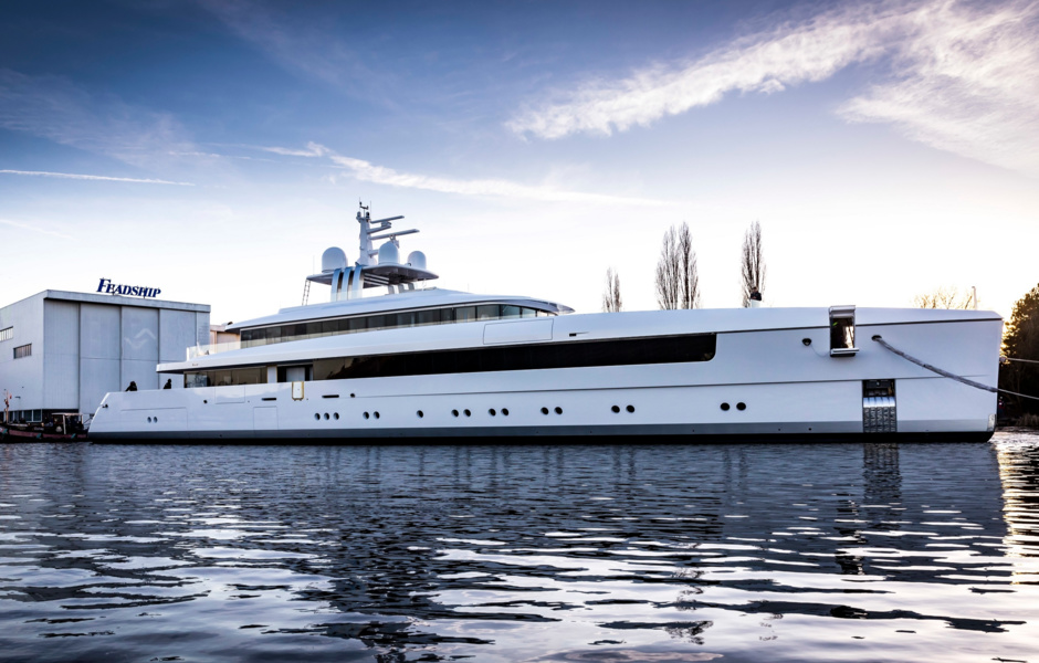 Feadship launches its second largest fully aluminium yacht 'Najiba