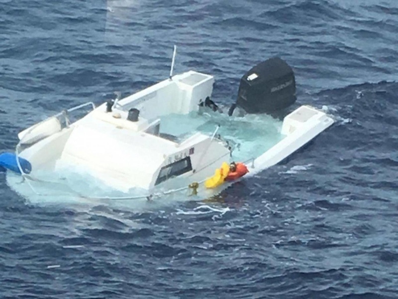 That's what the boat looked like when it was rescued.
