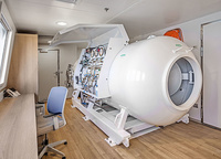 The vessel also has its own diving center with a decompression chamber.