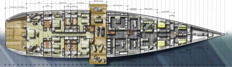 Lower deck layout