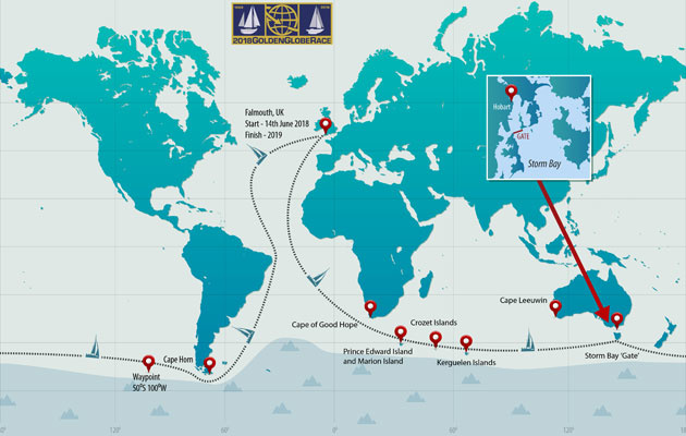 The GGR2018 route will repeat the path of the 50 year old regatta. 