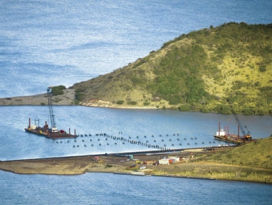 Construction of the marina