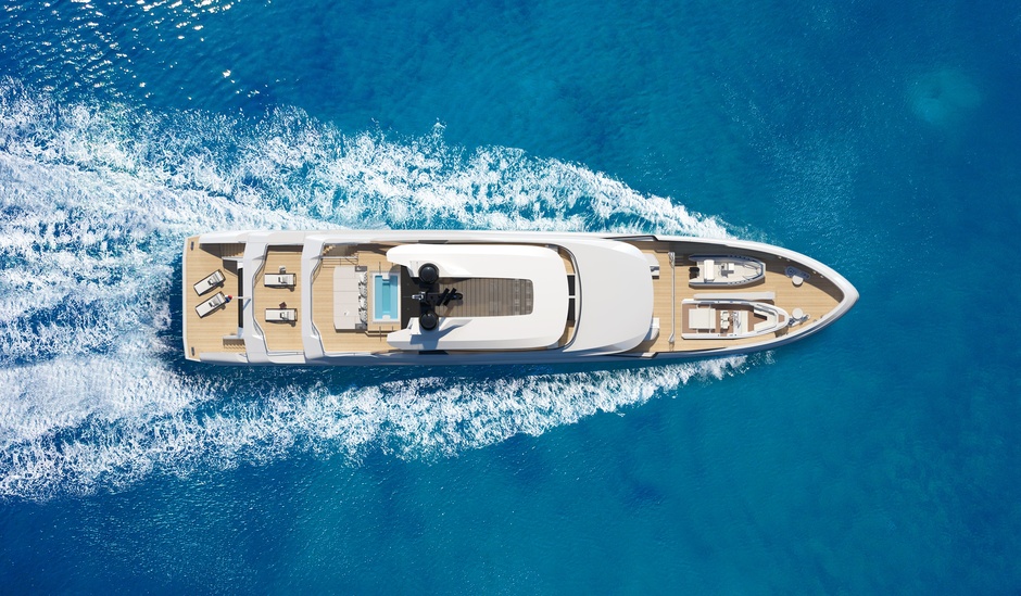 The 42.5 metre Moonen Marquis, the last in the Carribean series, presented by Moonen in March 2019.