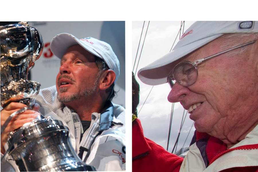 Larry Ellison and «his beauty on the» left. Bob Eatley and his dreams on the right.