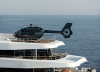 Lonian carries on board not only a «flotilla of» water toys, tenders, but also a helicopter AW169. Notice that the beautiful Feadship is also available on a 66-metre support vessel.
