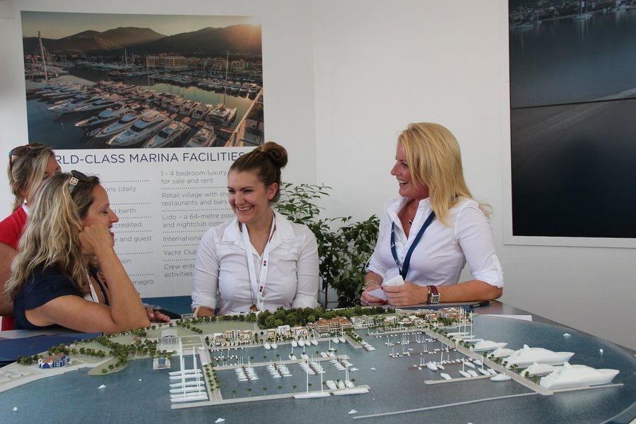 The new marina berths were told about at the Cannes exhibition.
