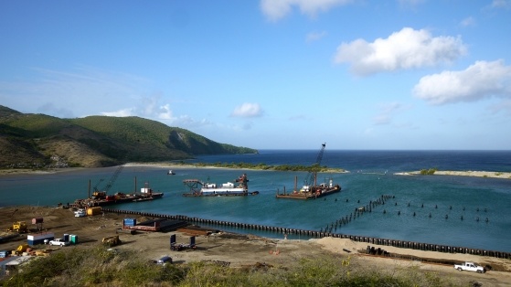 Construction of the marina