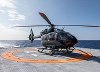 For the latter, a fully certified take-off and landing area at the stern of the main deck is equipped, ready to welcome spin wing machines similar in size to the popular EC145.