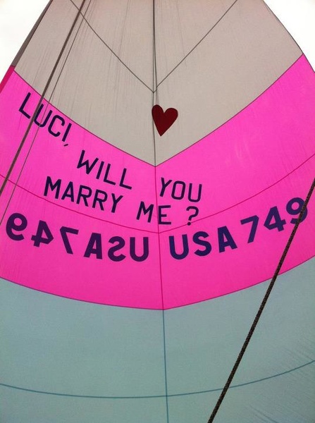 "Lucy, will you marry me?")