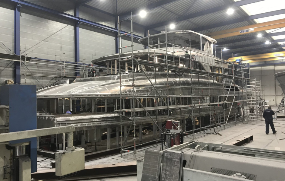 At the moment there is only one superyacht under construction at Moonen docks (on the photo), and for the shipyard to work properly it is necessary to have two or three such projects. The superyacht is being built on spec and the owner is now looking for her.