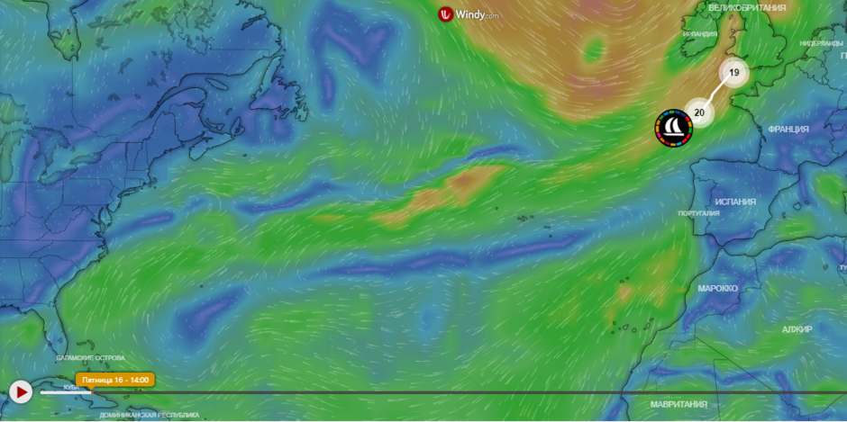 The path of Malizia II across the ocean is just beginning.