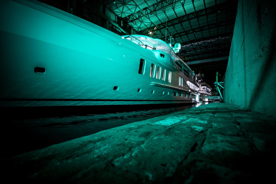 Aurora Borealis at the shipyard