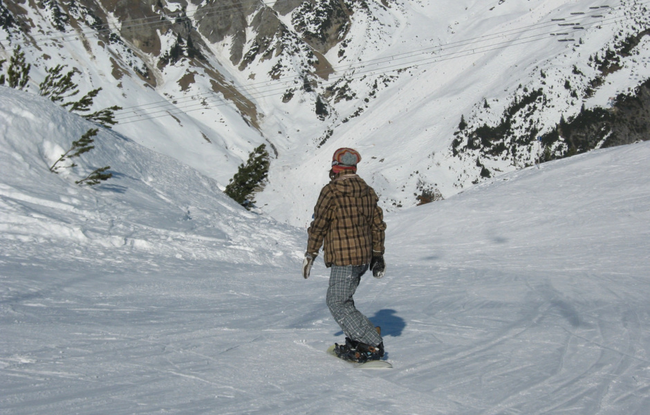 Skiing on the tracks can sometimes be tougher than freeride.